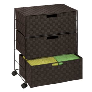 3-Drawer Rolling Chest - Espresso