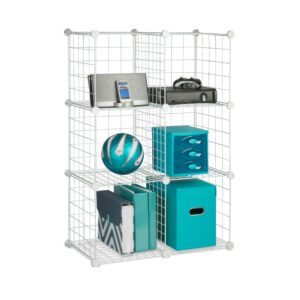 6-Cube Modular Storage Organizer - White